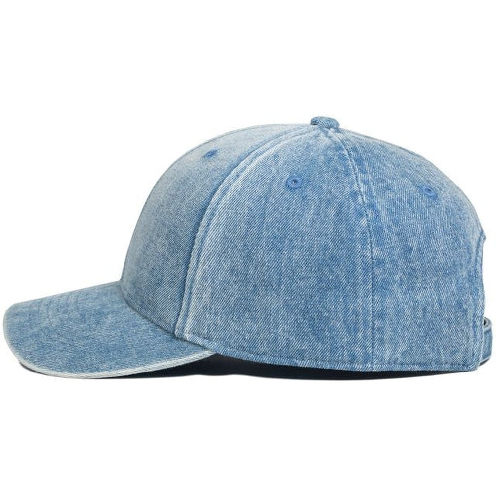 no-logo Pacific Headwear Hybrid Denim Dad Cap-Caps-Pacific Headwear-Thread Logic