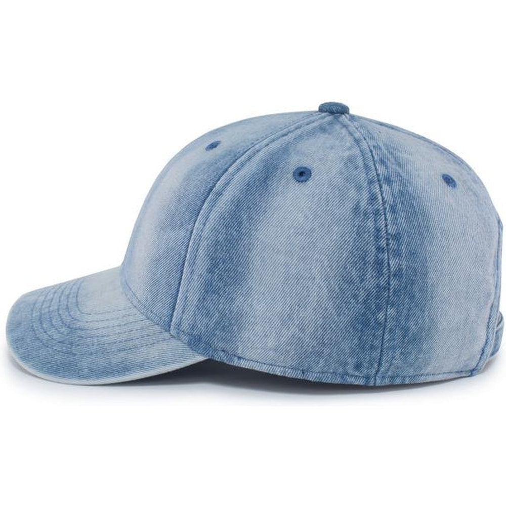 no-logo Pacific Headwear Hybrid Denim Dad Cap-Caps-Pacific Headwear-Thread Logic