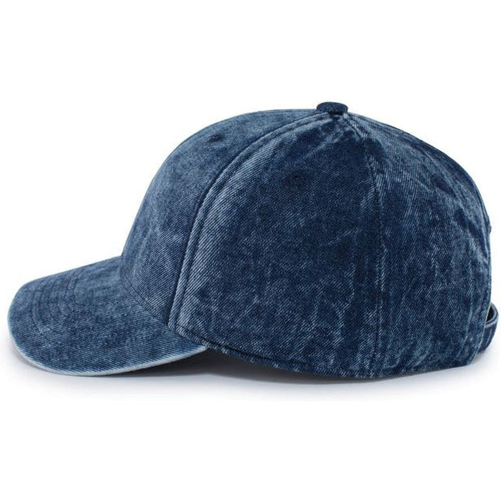no-logo Pacific Headwear Hybrid Denim Dad Cap-Caps-Pacific Headwear-Thread Logic