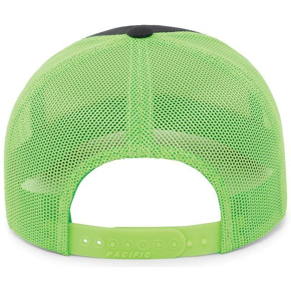 no-logo Pacific Headwear Perforated 5-Panel Trucker Snapback Cap-Caps-Pacific Headwear-Thread Logic