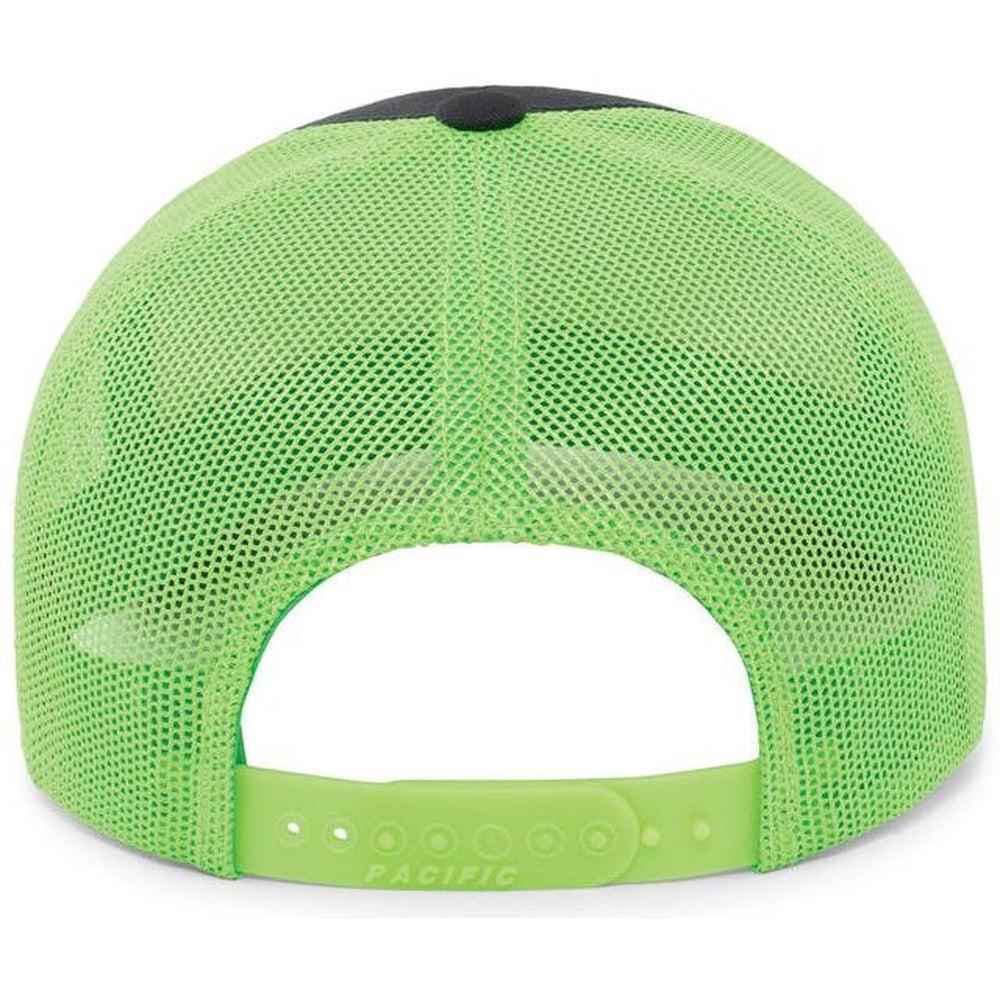 no-logo Pacific Headwear Perforated 5-Panel Trucker Snapback Cap-Caps-Pacific Headwear-Thread Logic