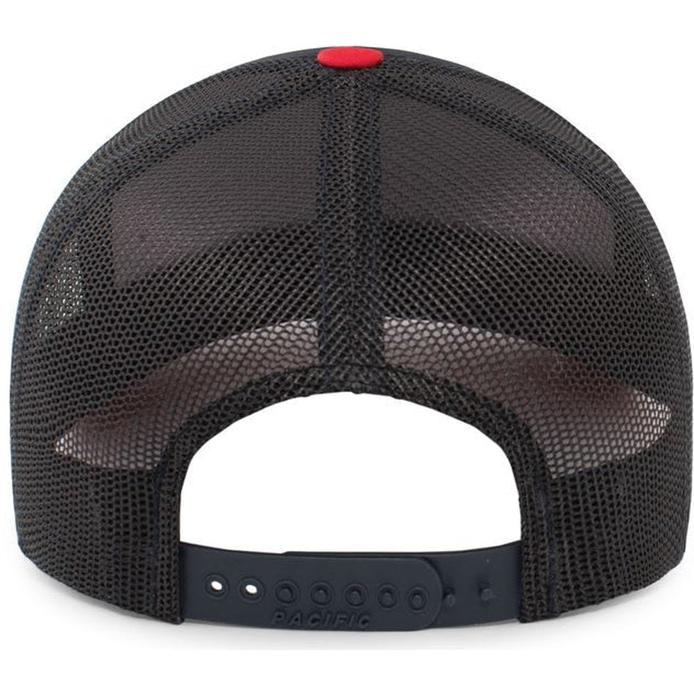 no-logo Pacific Headwear Perforated 5-Panel Trucker Snapback Cap-Caps-Pacific Headwear-Thread Logic