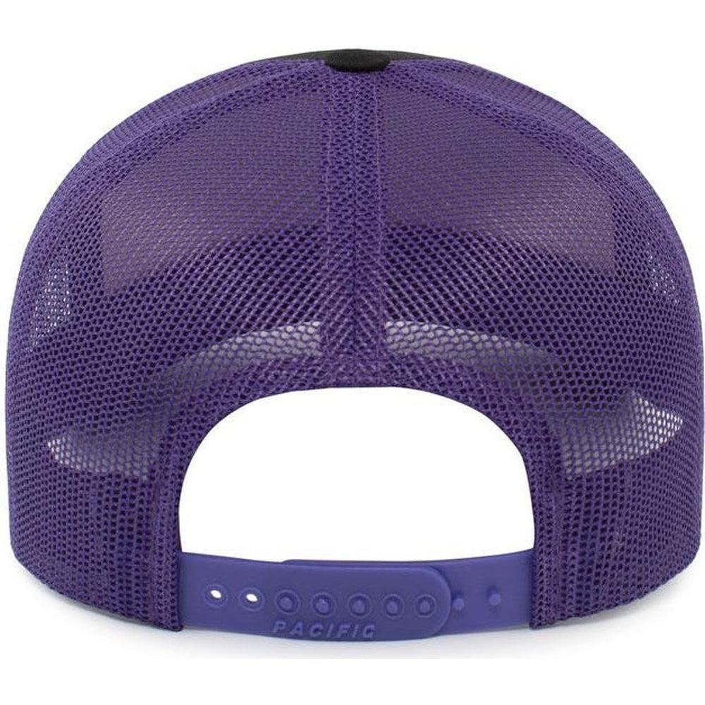 no-logo Pacific Headwear Perforated 5-Panel Trucker Snapback Cap-Caps-Pacific Headwear-Thread Logic