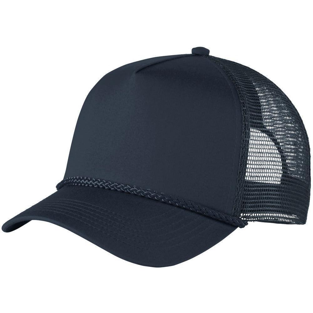 no-logo Port Authority 5-Panel Snapback Cap-Regular-Port Authority-Navy-OSFA-Thread Logic