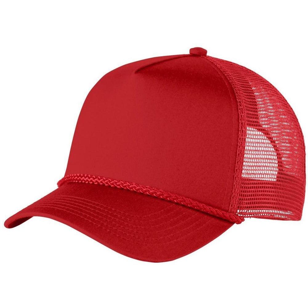 no-logo Port Authority 5-Panel Snapback Cap-Regular-Port Authority-Red-OSFA-Thread Logic