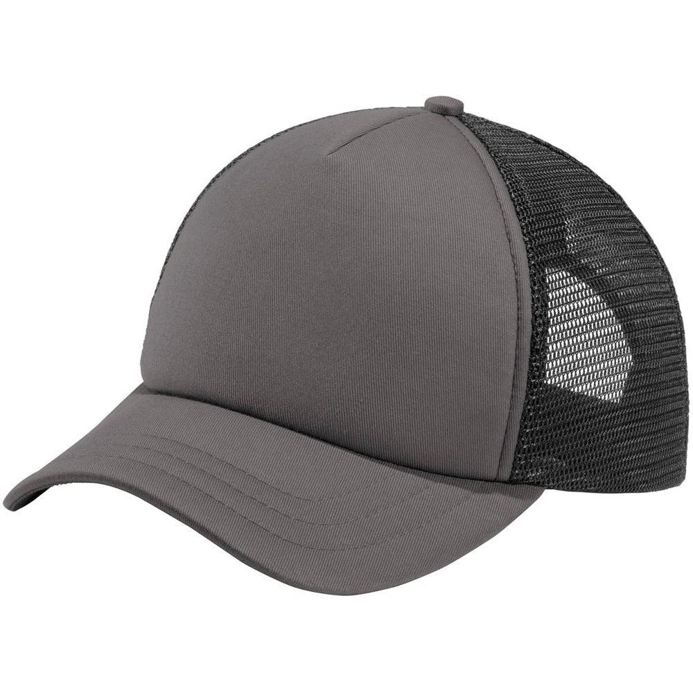 no-logo Port Authority 5-Panel Twill Foam Trucker Cap