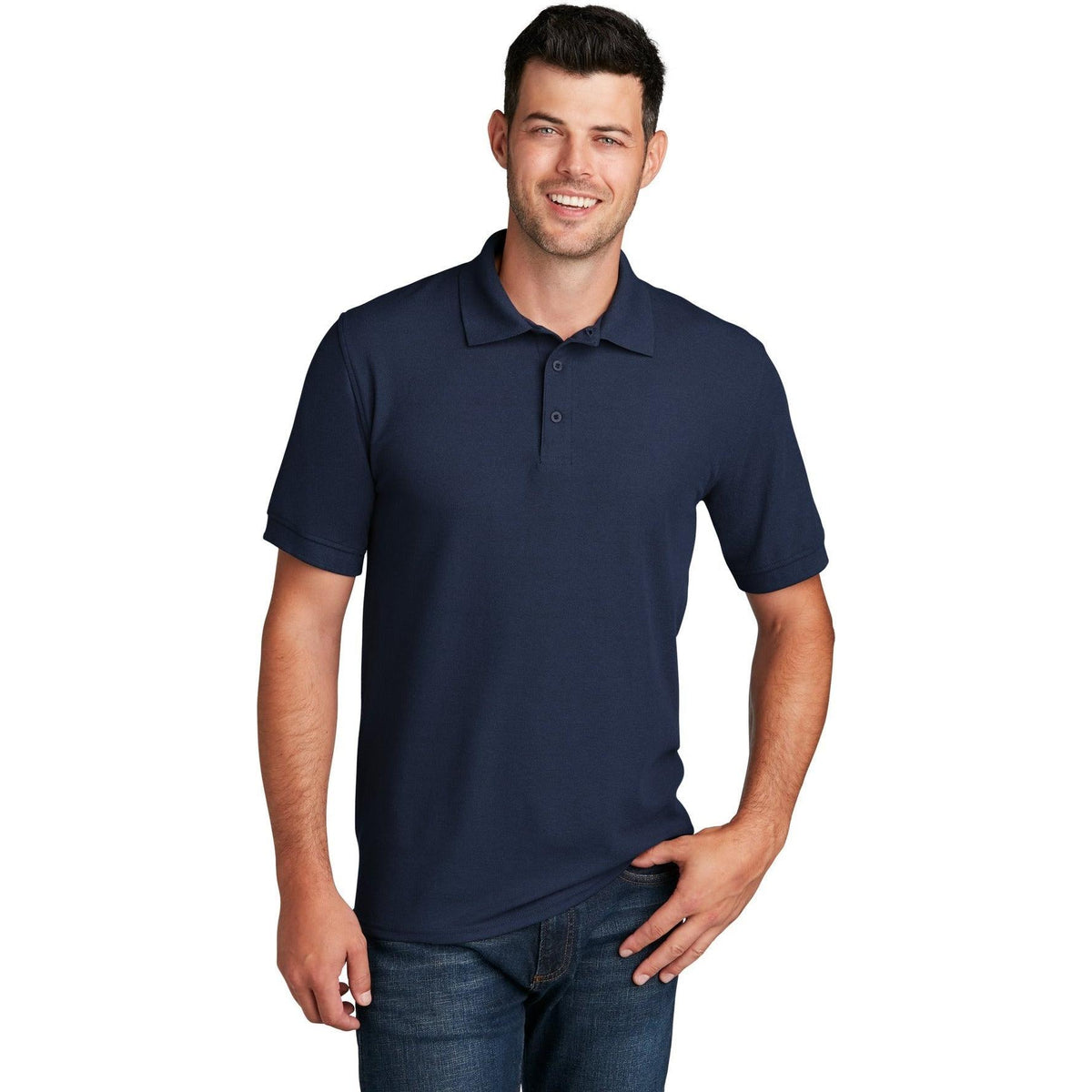 no-logo Port & Co Core Blend Pique Polo Shirt-Regular-Port Authority-Thread Logic