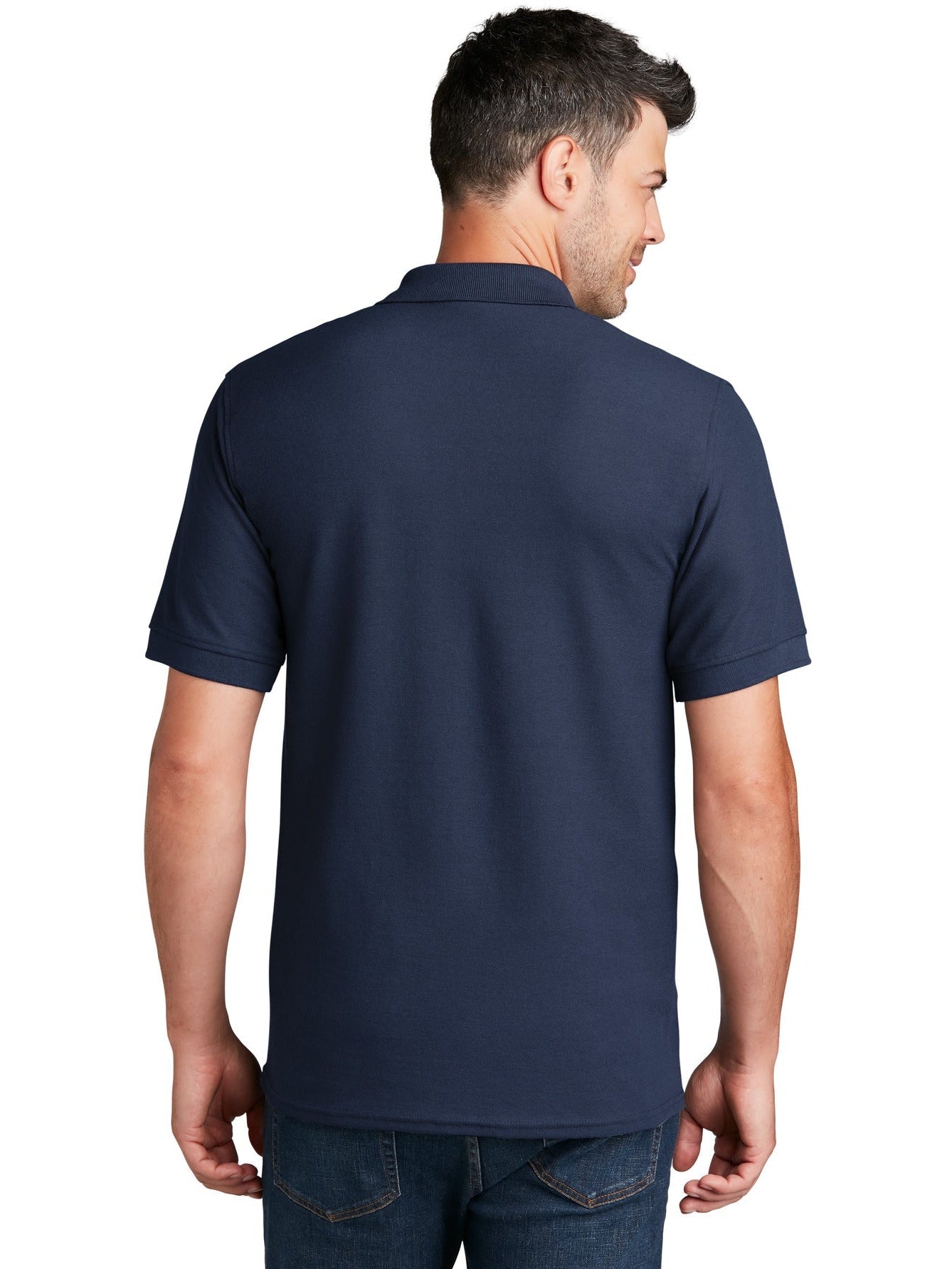 no-logo Port Authority 50/50 Pique Polo Shirt-Regular-Port Authority-Thread Logic