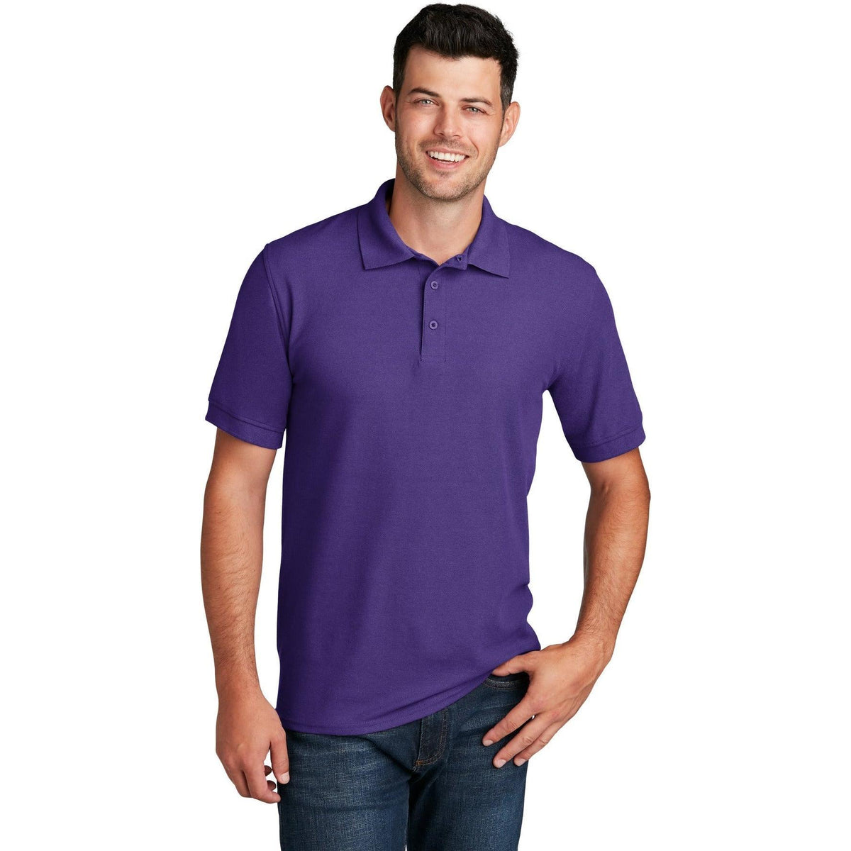 no-logo Port & Co Core Blend Pique Polo Shirt-Regular-Port Authority-Thread Logic