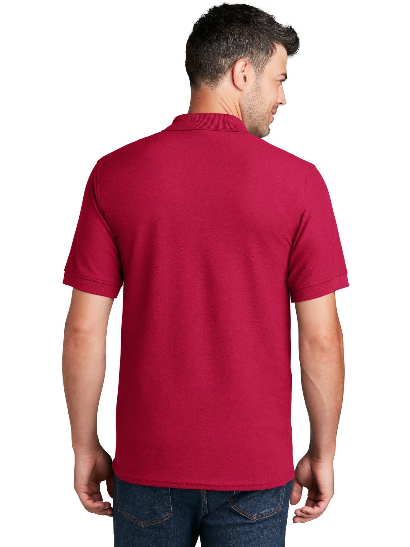 no-logo Port Authority 50/50 Pique Polo Shirt-Regular-Port Authority-Thread Logic