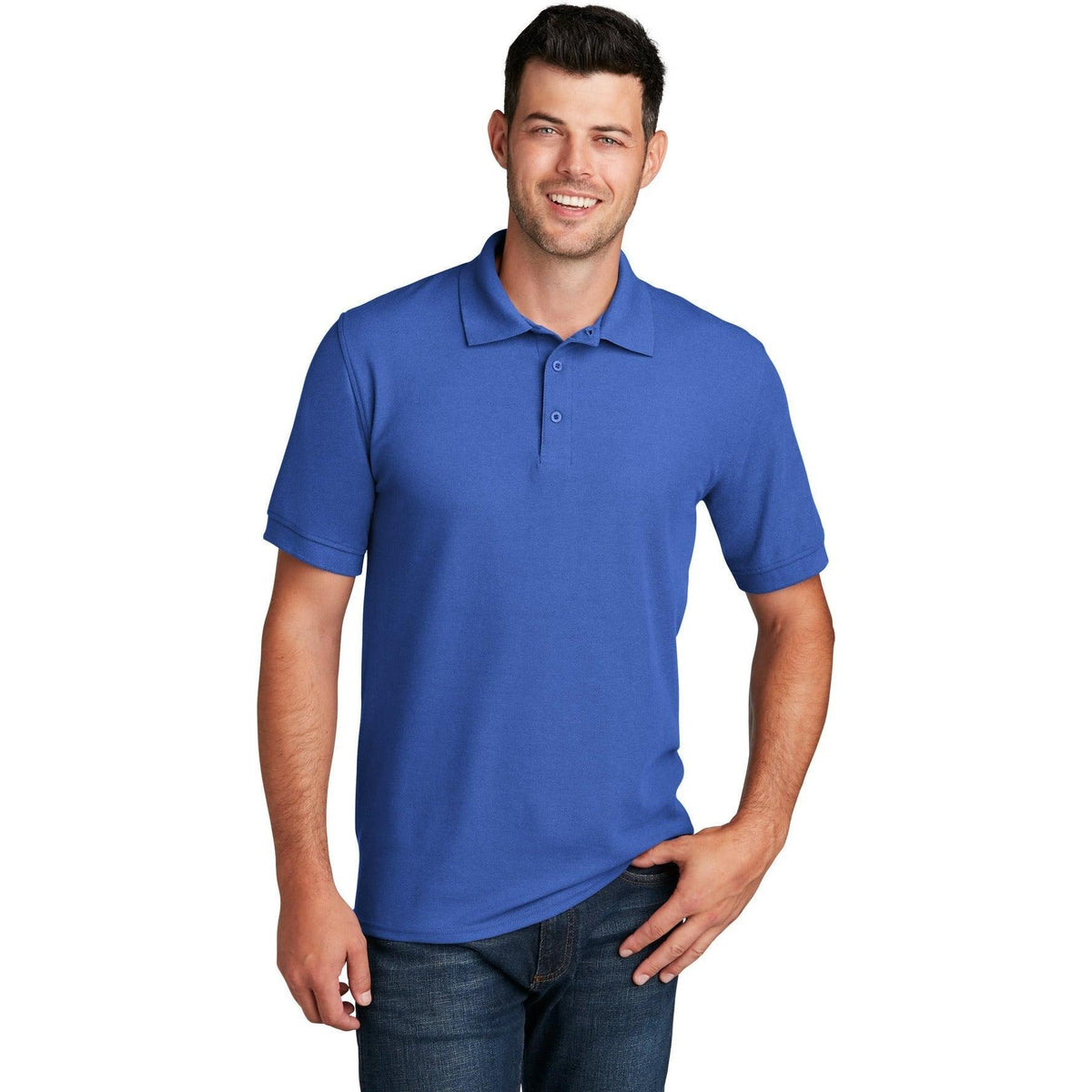 no-logo Port & Co Core Blend Pique Polo Shirt-Regular-Port Authority-Thread Logic