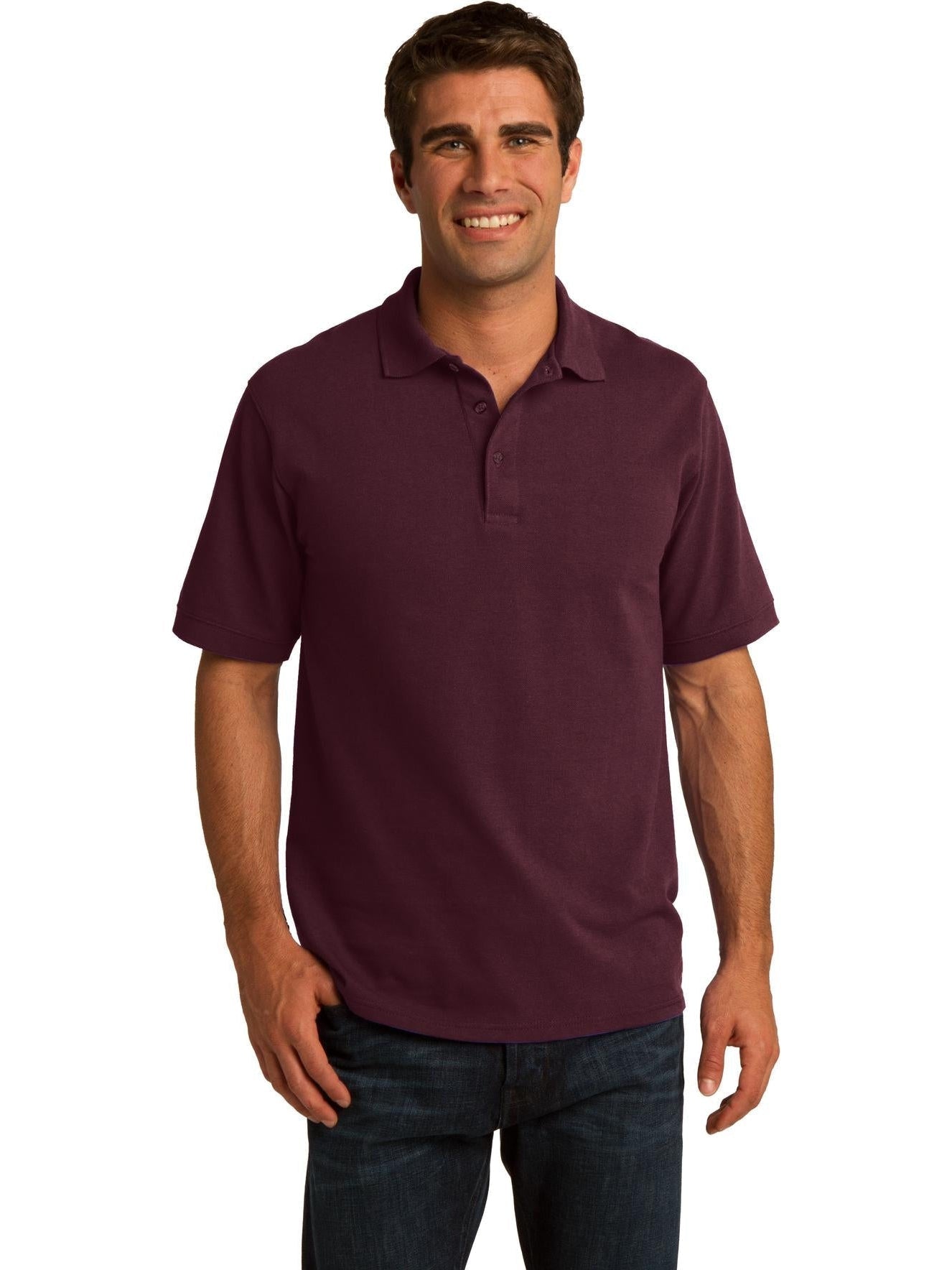 no-logo Port Authority 50/50 Pique Polo Shirt-Regular-Port Authority-Thread Logic