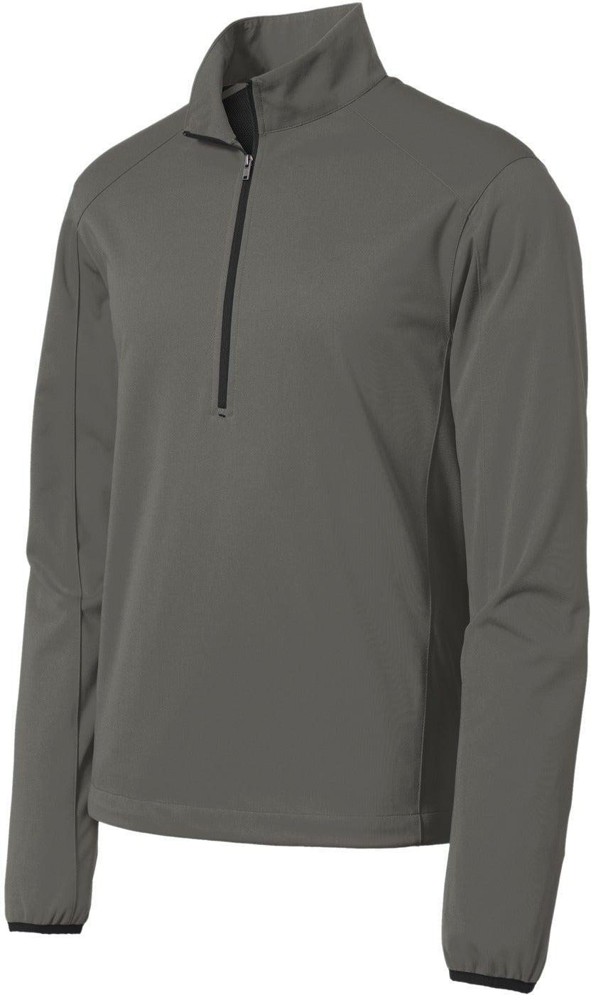 Port Authority Active 1/2 Zip Lightweight Soft Shell Jacket-Regular-Port Authority-Grey Steel-S-Thread Logic