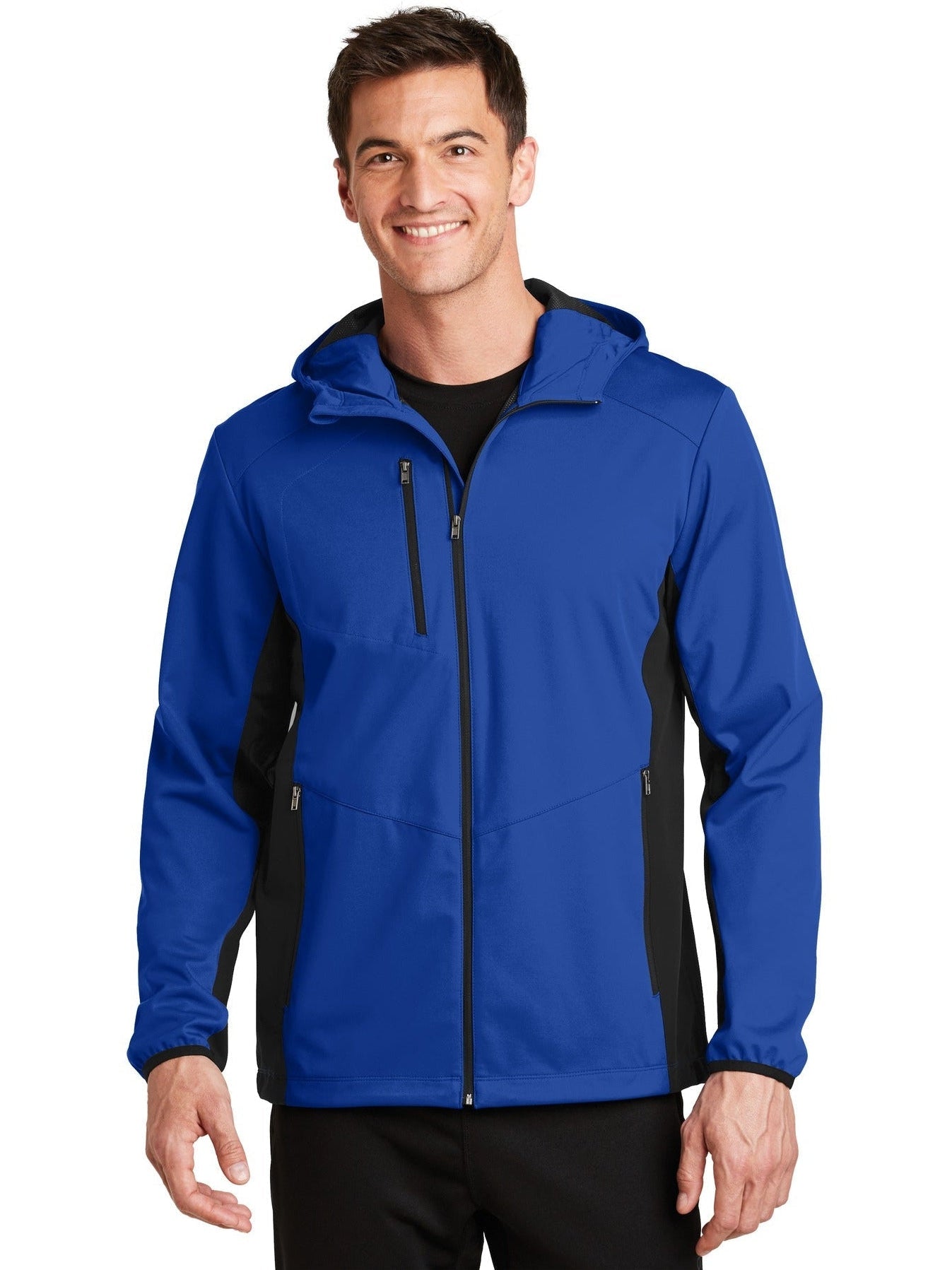 no-logo Port Authority Active Hooded Soft Shell Jacket-Regular-Port Authority-Thread Logic