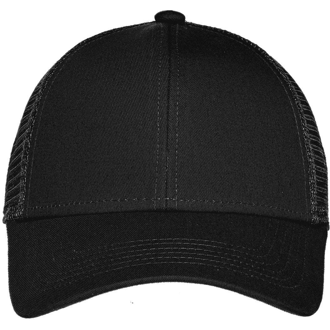 no-logo Port Authority Adjustable Mesh Back Cap-Regular-Port Authority-Black-1 Size-Thread Logic