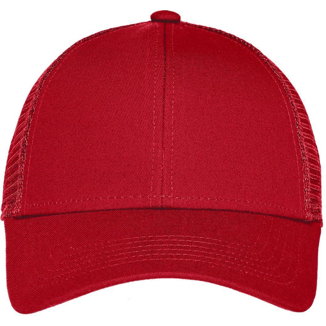 no-logo Port Authority Adjustable Mesh Back Cap-Regular-Port Authority-Chili Red-1 Size-Thread Logic