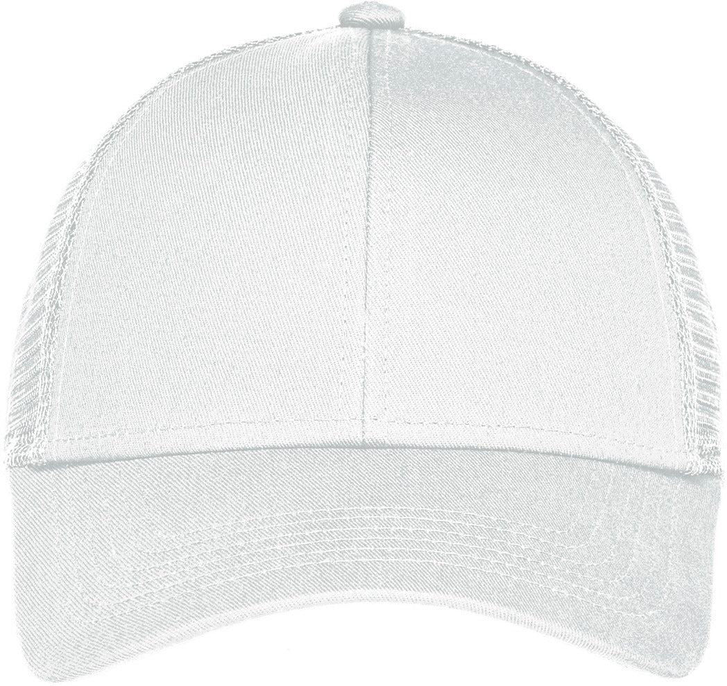 Port Authority Adjustable Mesh Back Cap-Regular-Port Authority-White-1 Size-Thread Logic