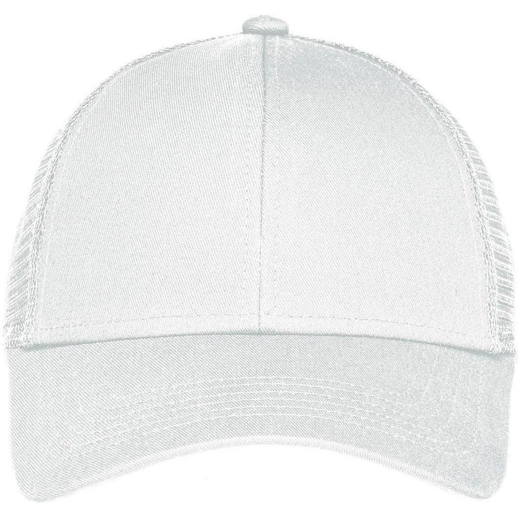 no-logo Port Authority Adjustable Mesh Back Cap-Regular-Port Authority-White-1 Size-Thread Logic
