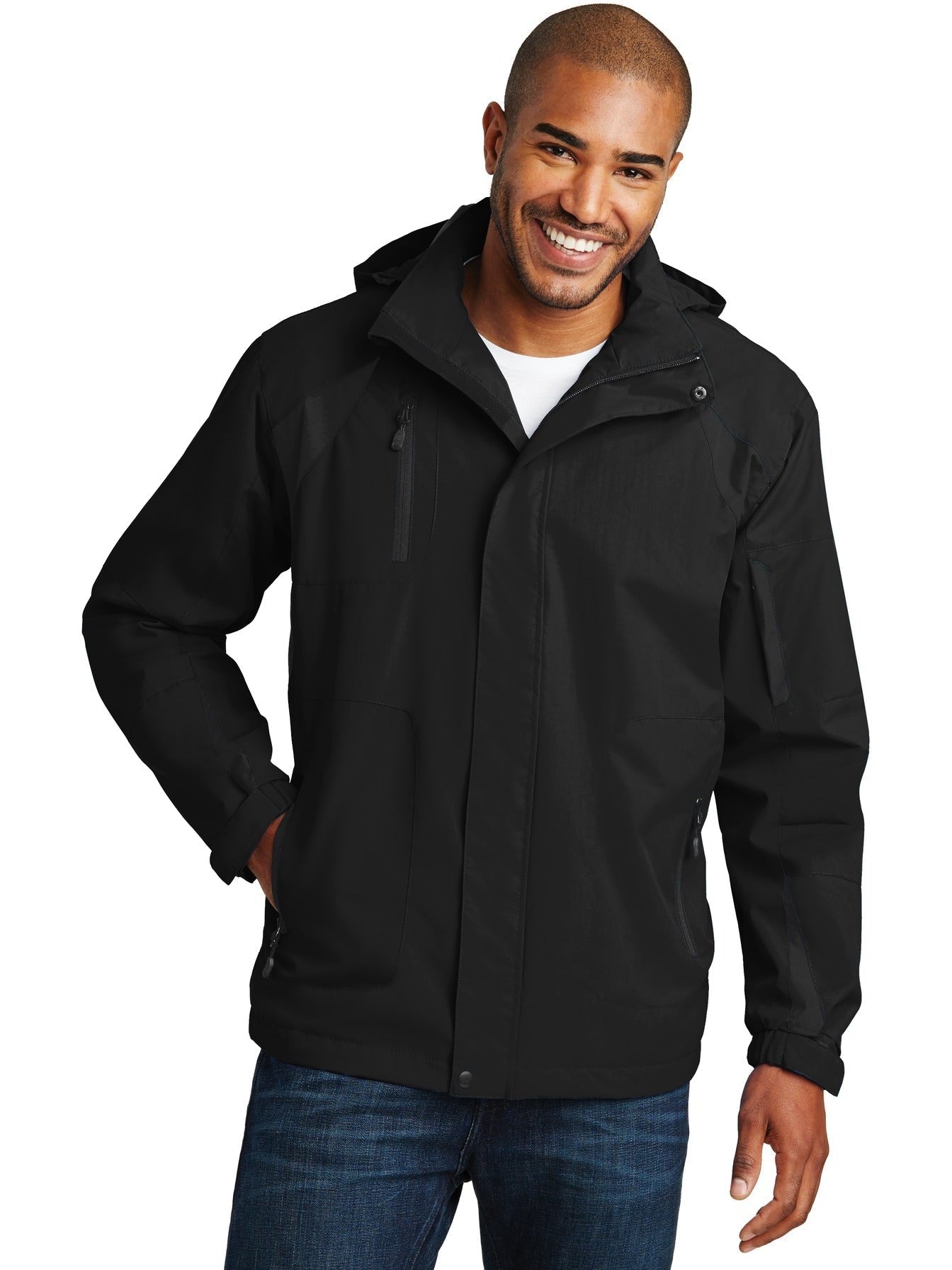 Port Authority All-Season II Jacket-Regular-Port Authority-Black/Black-S-Thread Logic