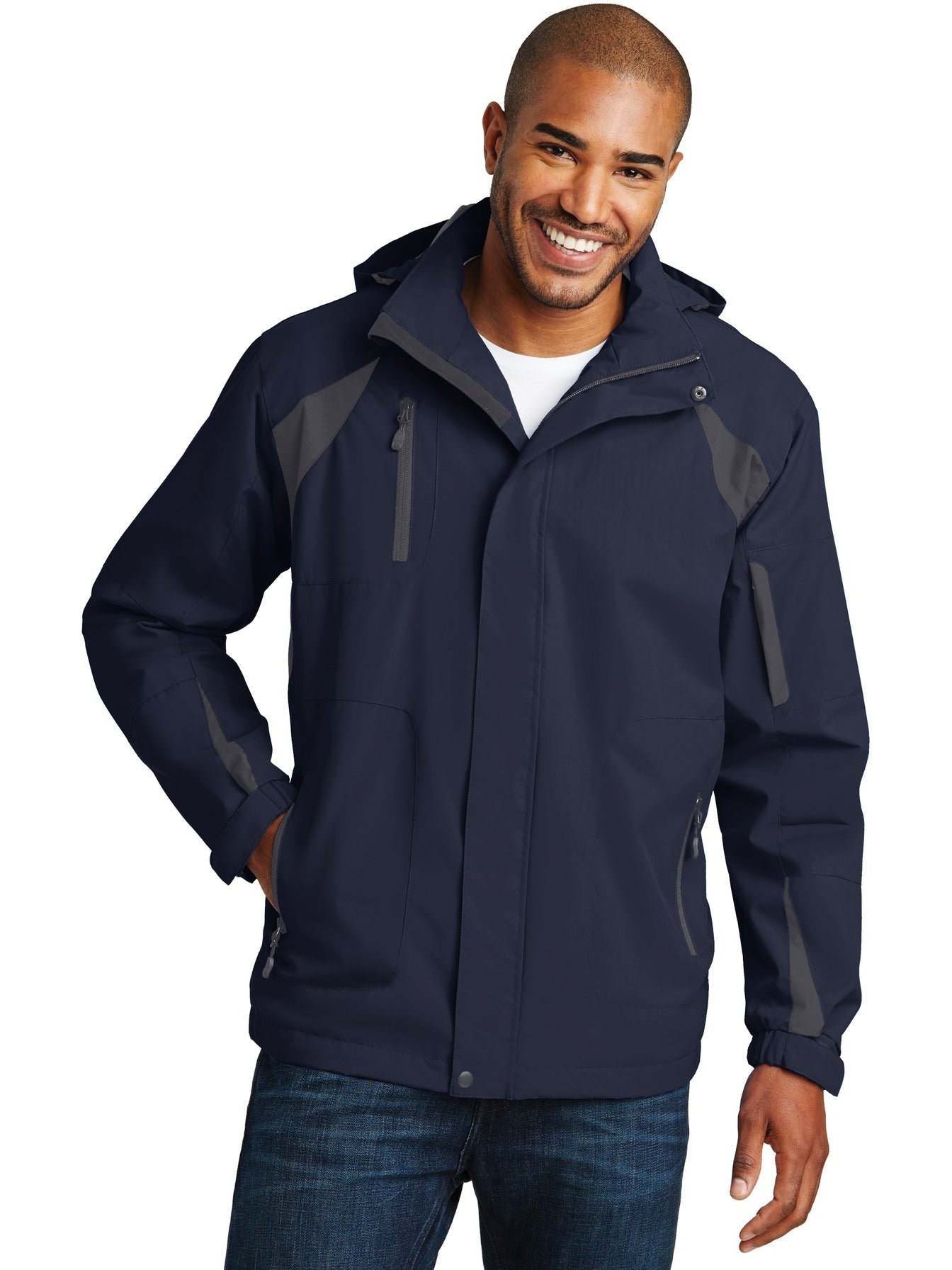 Port Authority All-Season II Jacket-Regular-Port Authority-True Navy/Iron Grey-S-Thread Logic