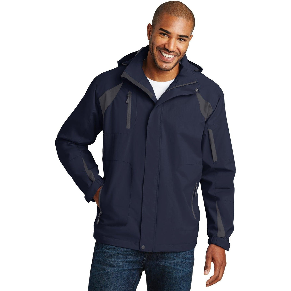 no-logo Port Authority All-Season II Jacket-Regular-Port Authority-True Navy/Iron Grey-S-Thread Logic