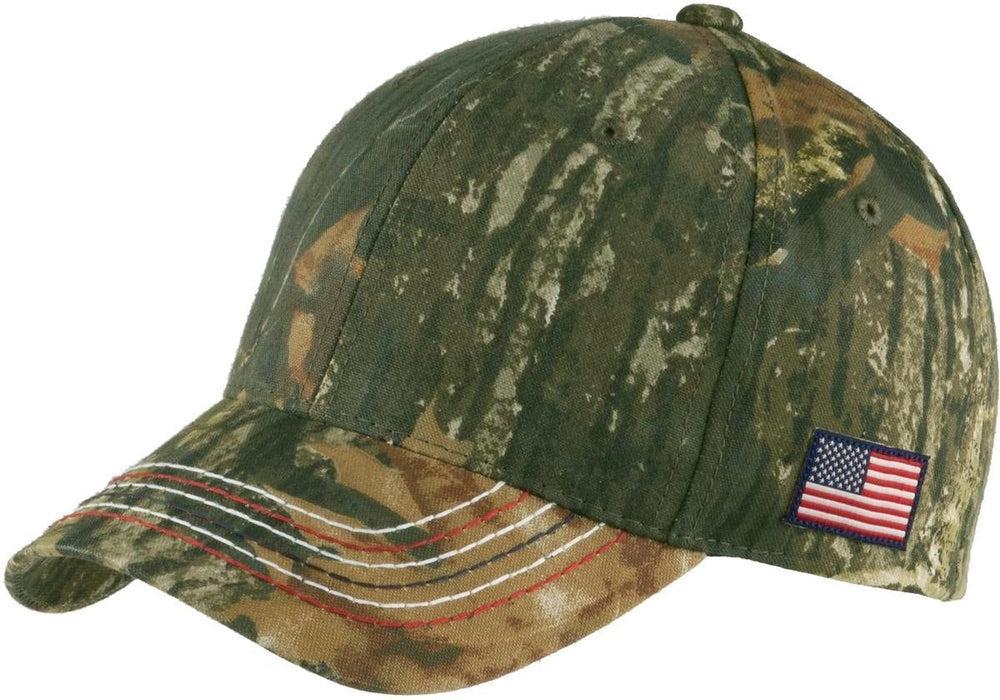 no-logo Port Authority Americana Contrast Stitch Camouflage Cap-Regular-Port & Company-Thread Logic