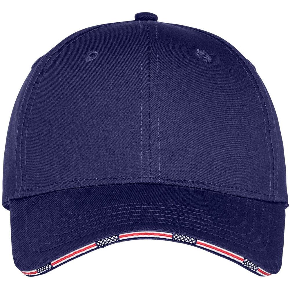 no-logo Port Authority Americana Flag Sandwich Cap-Regular-Port Authority-Blue Crush-OSFA-Thread Logic