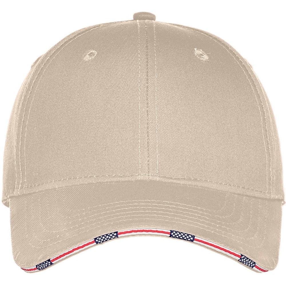 no-logo Port Authority Americana Flag Sandwich Cap-Regular-Port Authority-Oyster-OSFA-Thread Logic