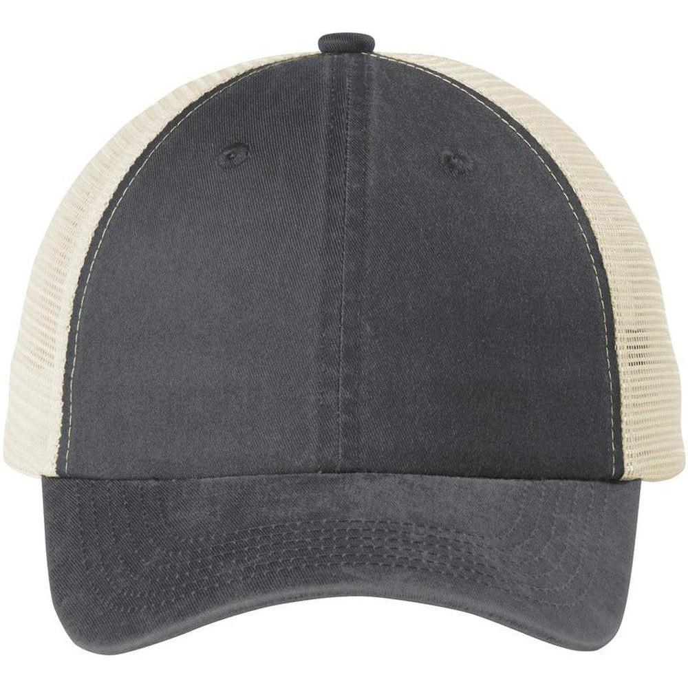 no-logo Port Authority Beach Wash Mesh Back Cap-Regular-Port Authority-Thread Logic