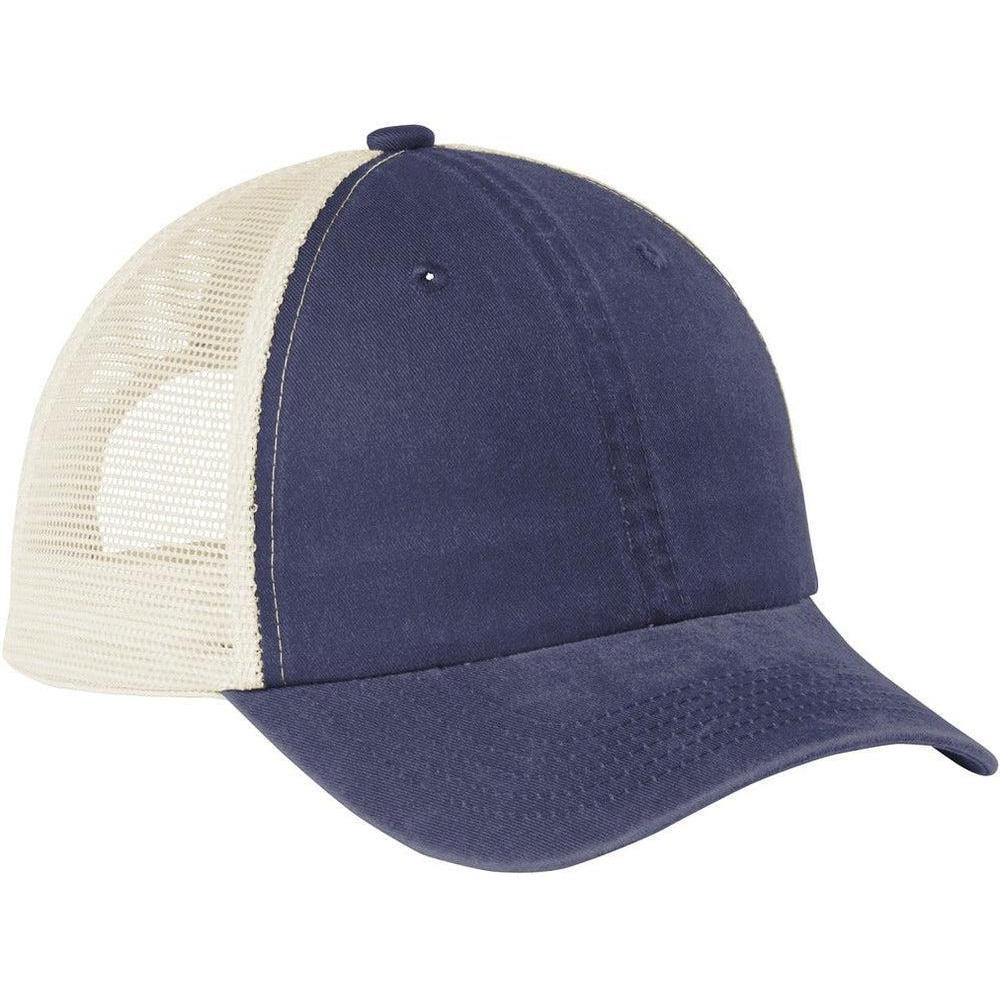 no-logo Port Authority Beach Wash Mesh Back Cap