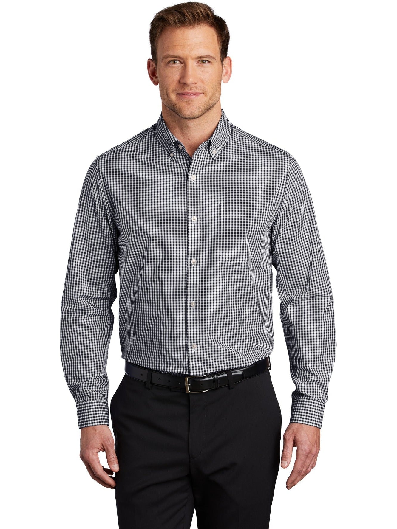 no-logo Port Authority Broadcloth Gingham Easy Care Shirt-Regular-Port Authority-Thread Logic