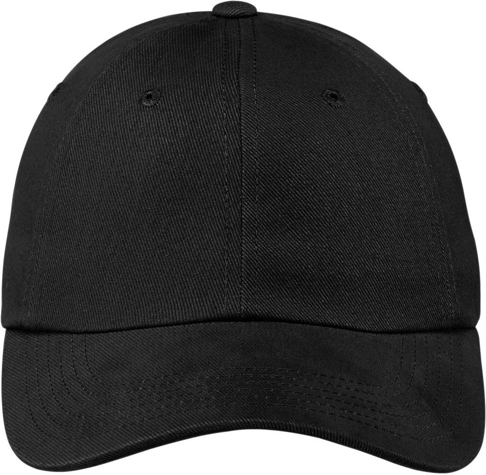 Port Authority Brushed Twill Cap-Regular-Port Authority-Black-OSFA-Thread Logic