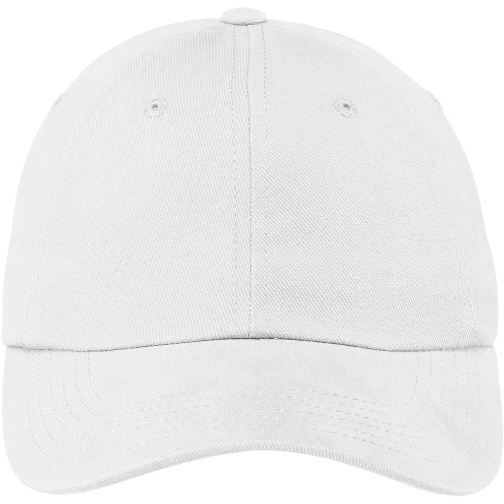 no-logo Port Authority Brushed Twill Cap-Regular-Port Authority-White-OSFA-Thread Logic