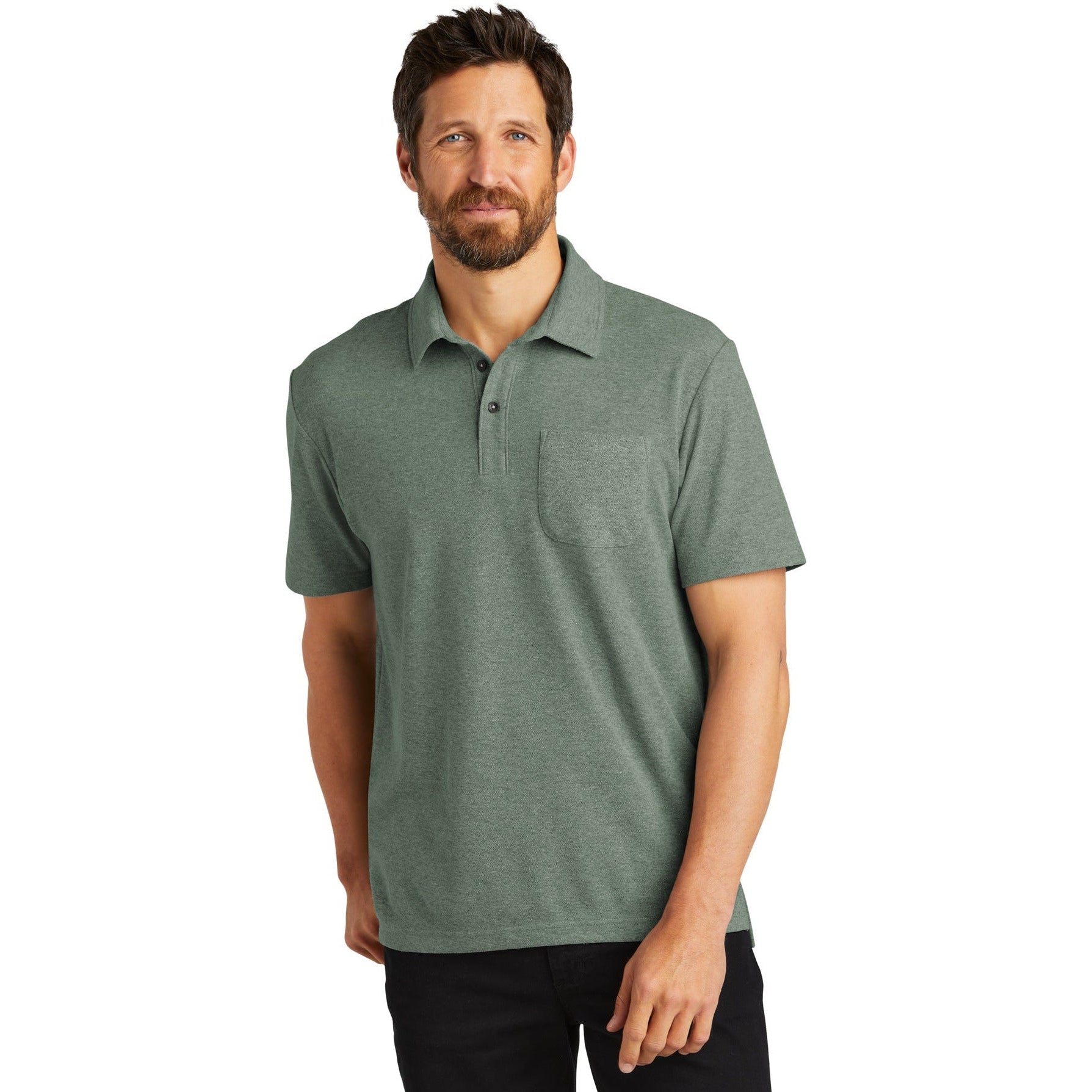 no-logo Port Authority C-Free Cotton Blend Pique Pocket Polo-Apparel-Port Authority-Thread Logic