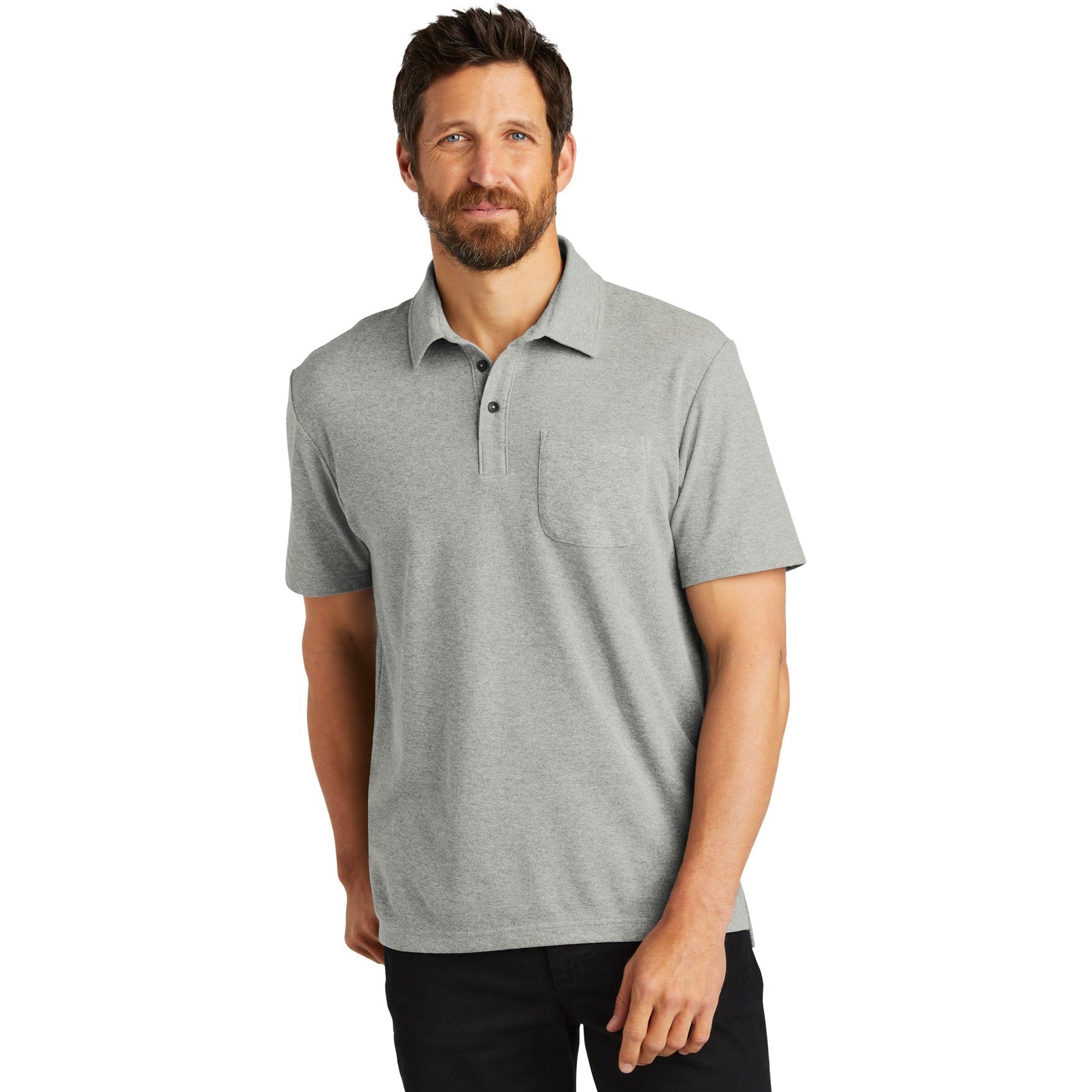 no-logo Port Authority C-Free Cotton Blend Pique Pocket Polo-Apparel-Port Authority-Thread Logic