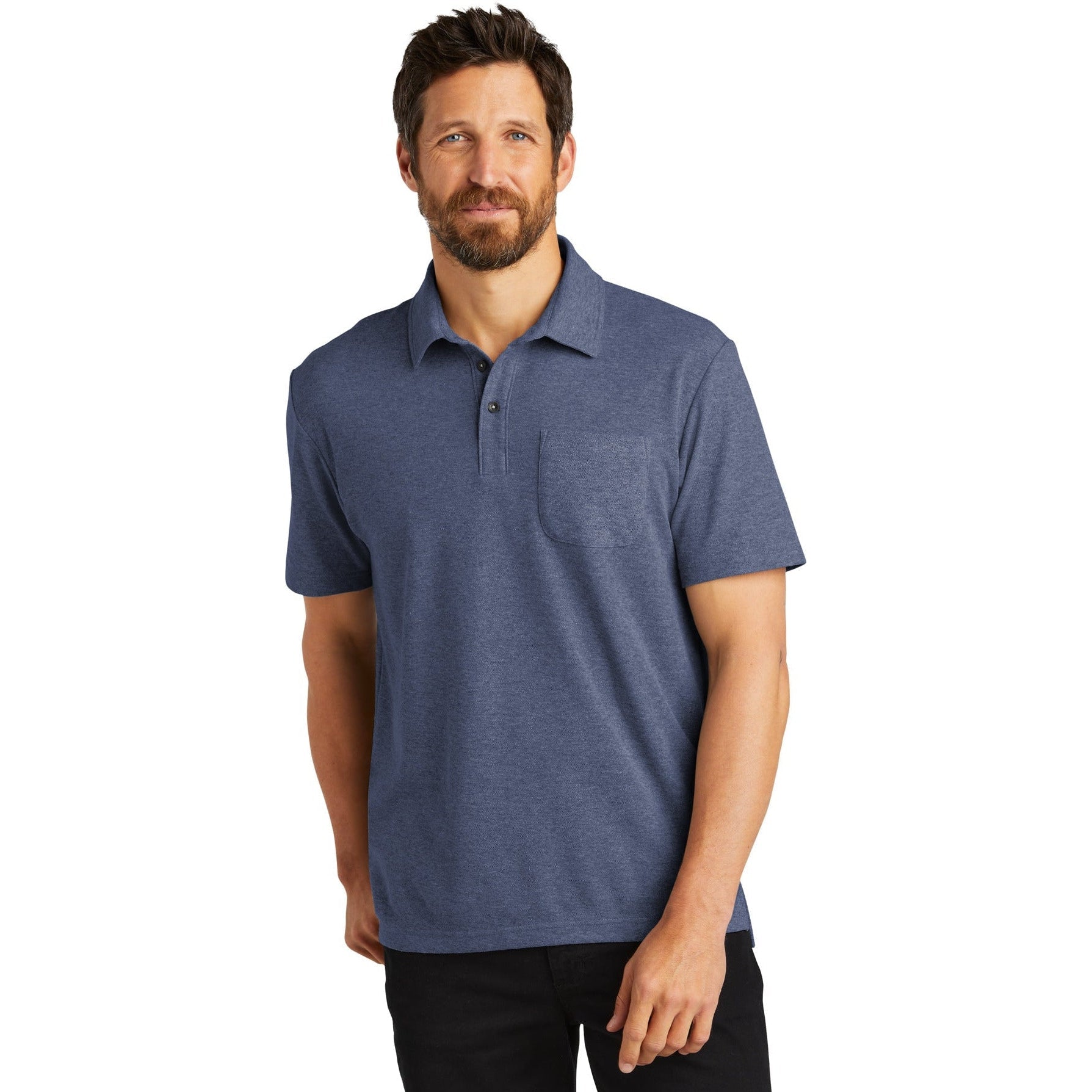 no-logo Port Authority C-Free Cotton Blend Pique Pocket Polo-Apparel-Port Authority-Thread Logic