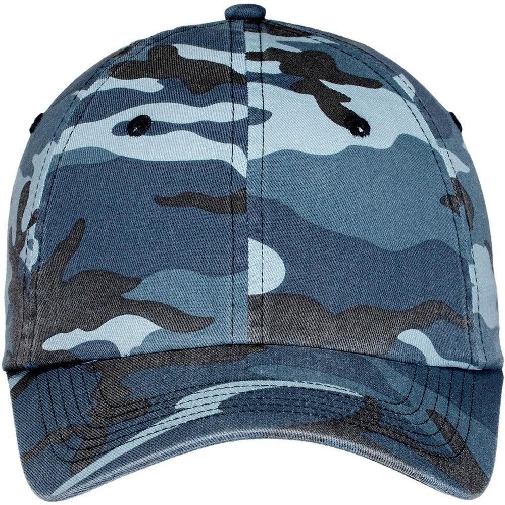 no-logo Port Authority Camouflage Cap-Headwear-Port Authority-Navy Camo-OSFA-Thread Logic