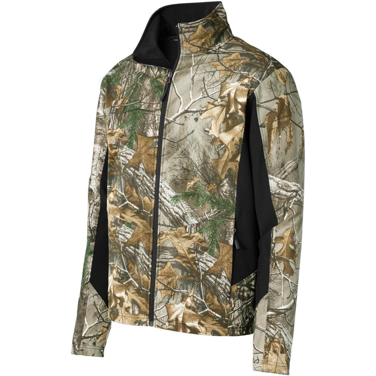 logo-left Port Authority Camouflage Colorblock Soft Shell-Active-Port Authority-Realtree Xtra/Black-S-Thread Logic