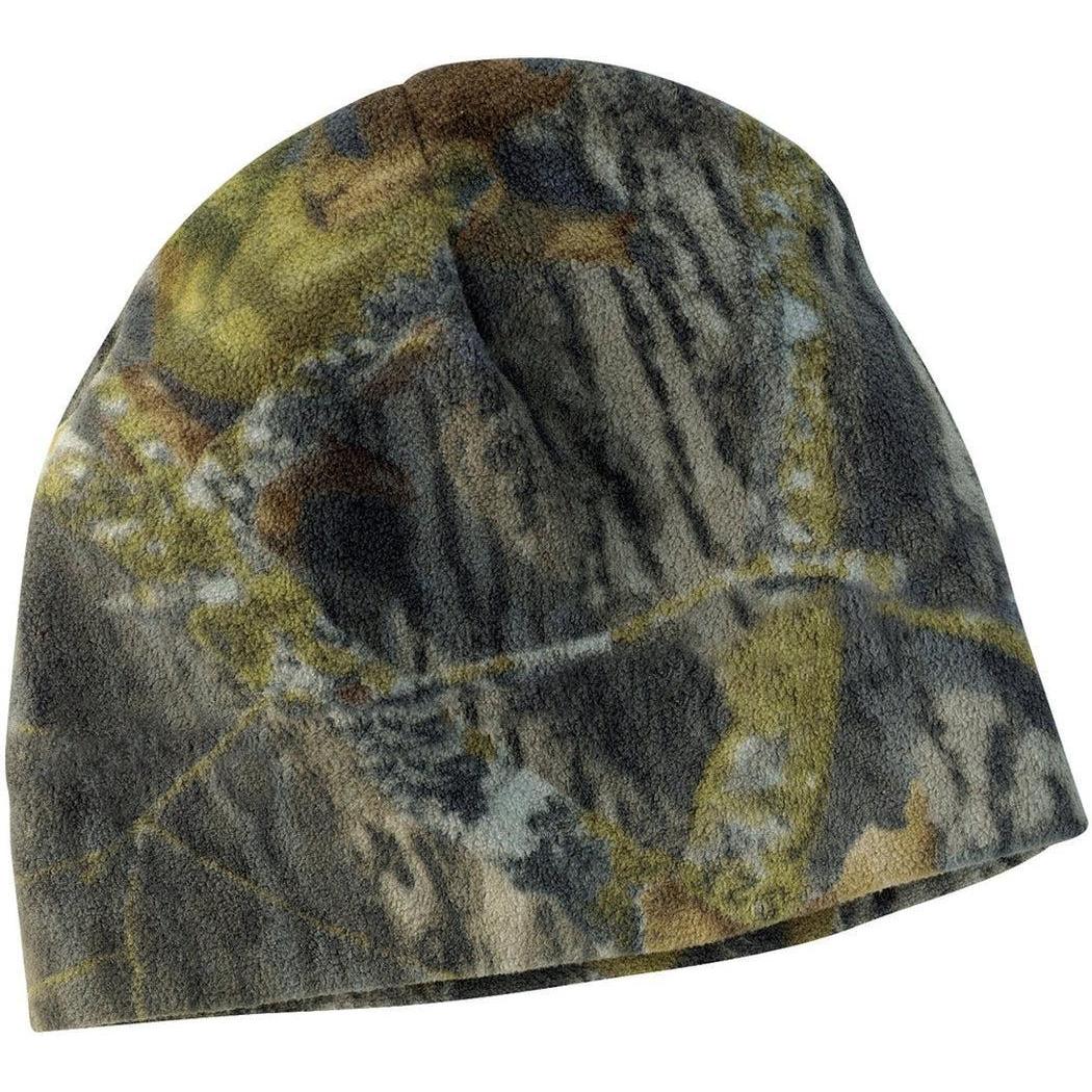 no-logo Port Authority Camouflage Fleece Beanie-Headwear-Port Authority-Mossy Oak/New Break-Up-OSFA-Thread Logic