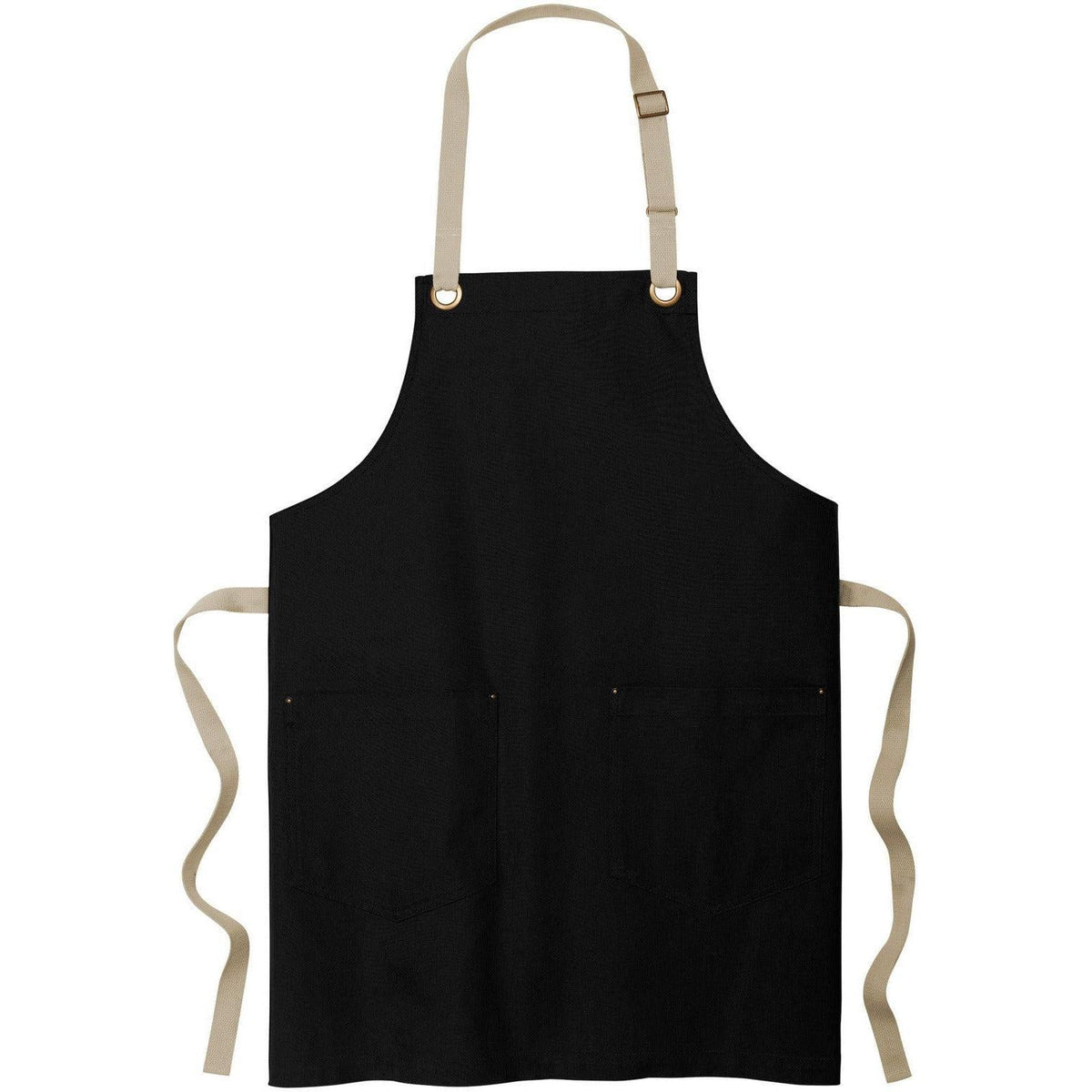 no-logo Port Authority Canvas Full-Length Two-Pocket Apron