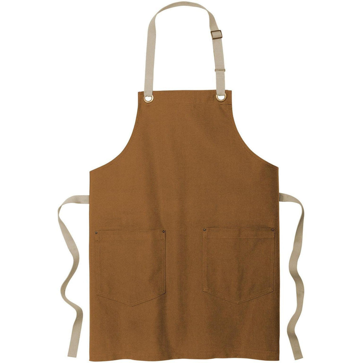 no-logo Port Authority Canvas Full-Length Two-Pocket Apron