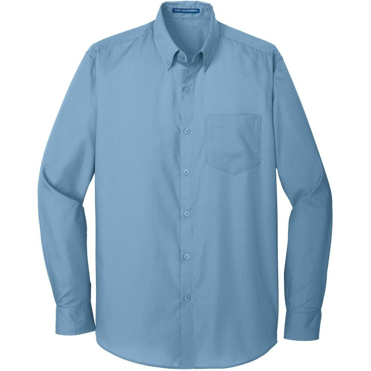no-logo Port Authority Carefree Poplin Shirt-Dress Shirts-Port Authority-Carolina Blue-S-Thread Logic