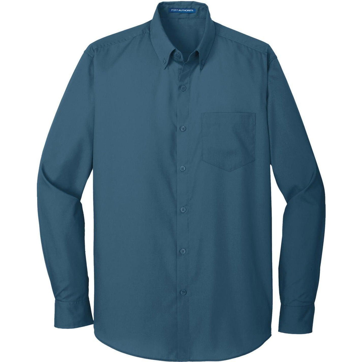 no-logo Port Authority Carefree Poplin Shirt-Dress Shirts-Port Authority-Dusty Blue-S-Thread Logic