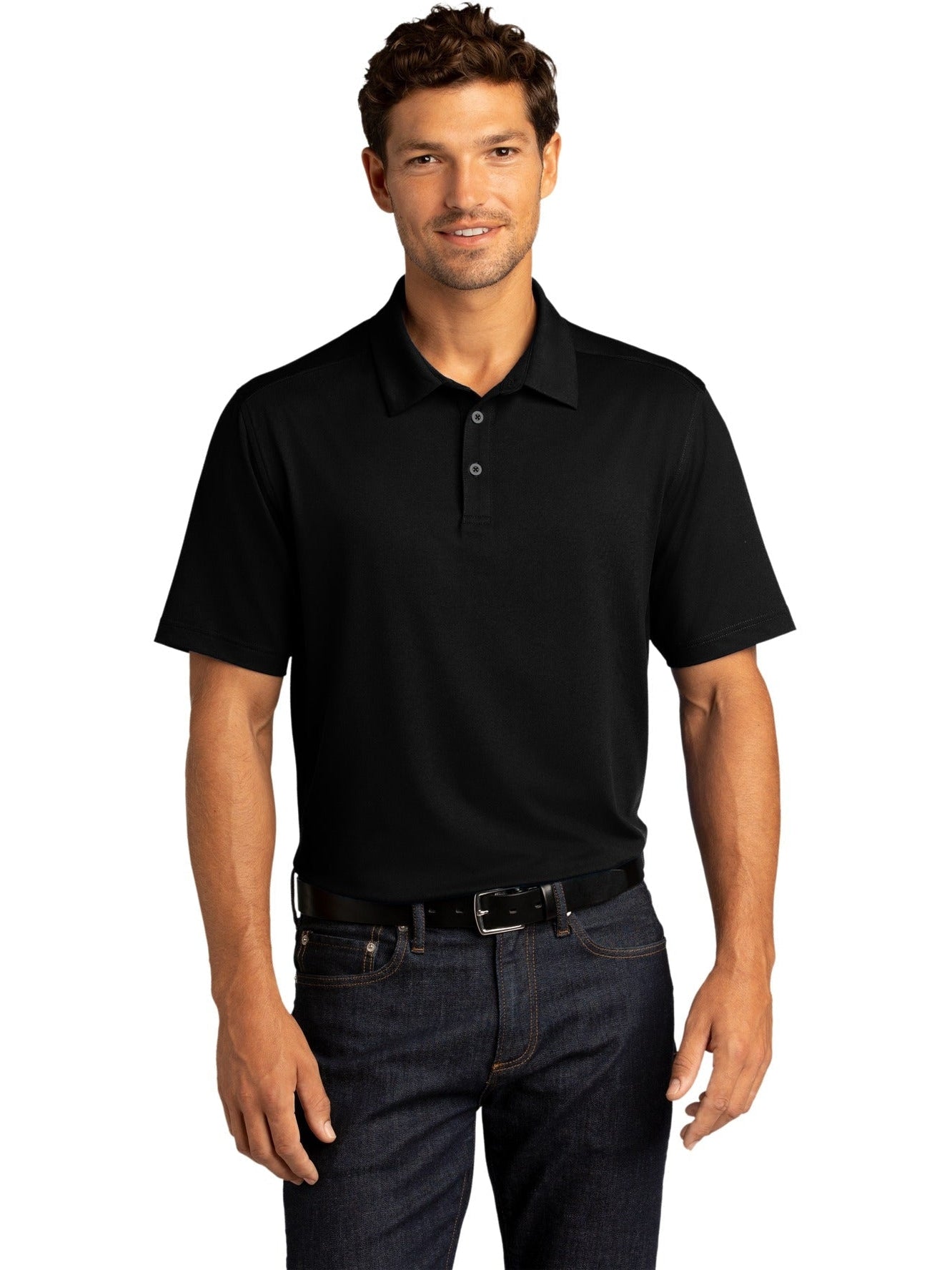 no-logo Port Authority City Stretch Polo-Regular-Port Authority-Thread Logic