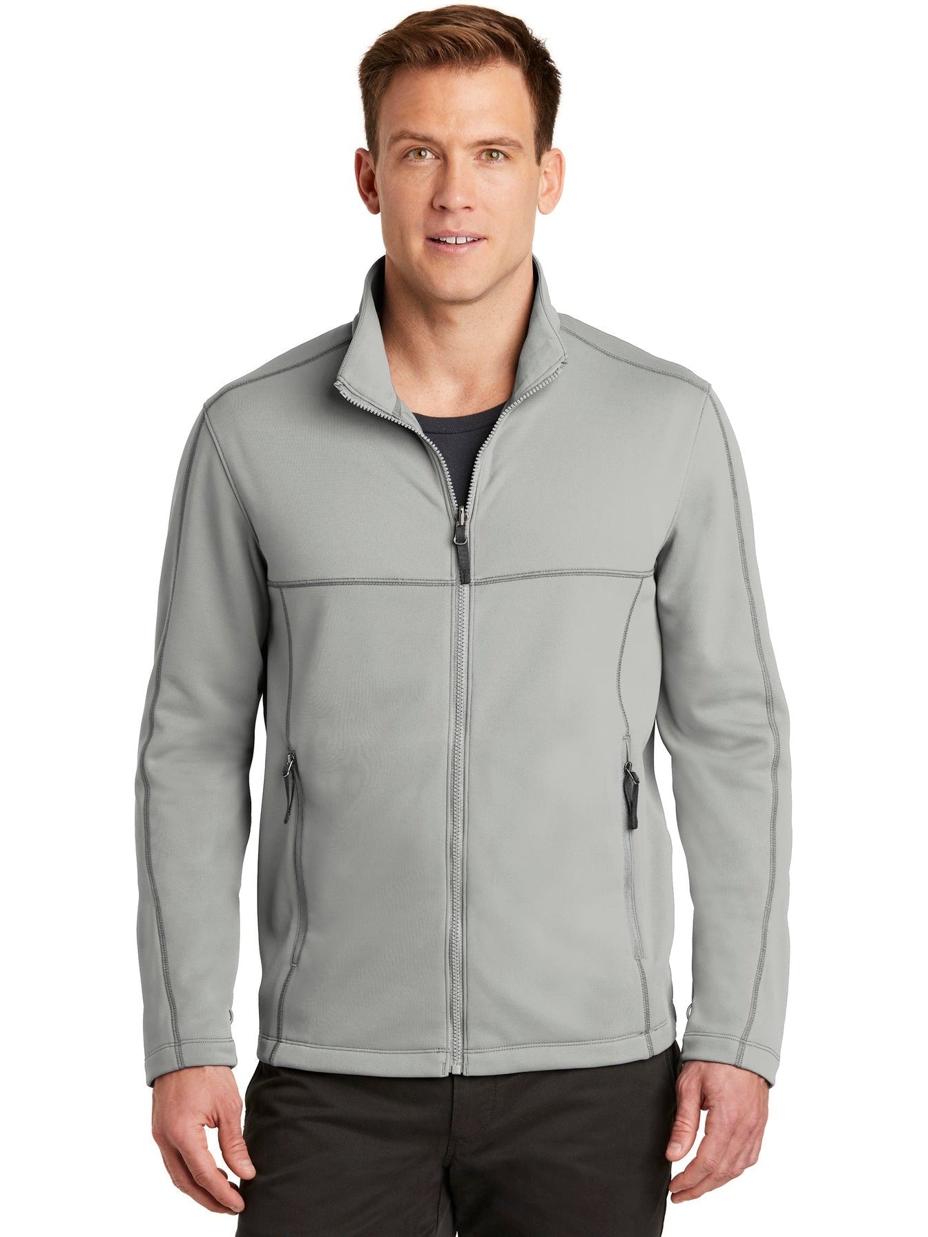 no-logo Port Authority Collective Smooth Fleece Jacket-Regular-Port Authority-Thread Logic