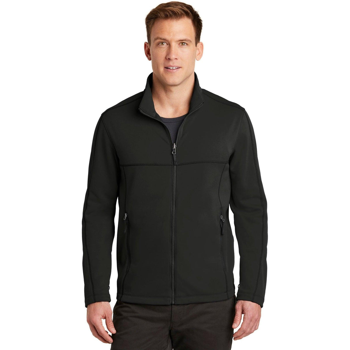 no-logo Port Authority Collective Smooth Fleece Jacket-Regular-Port Authority-Thread Logic