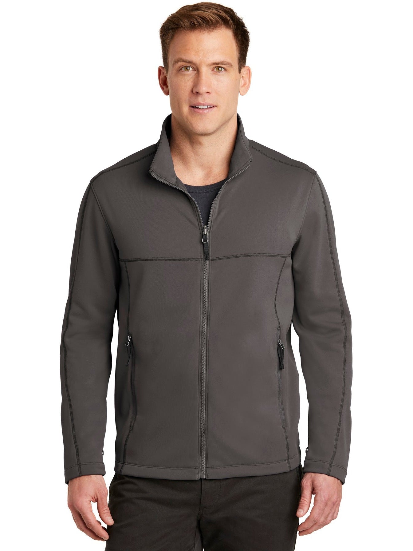 no-logo Port Authority Collective Smooth Fleece Jacket-Regular-Port Authority-Thread Logic