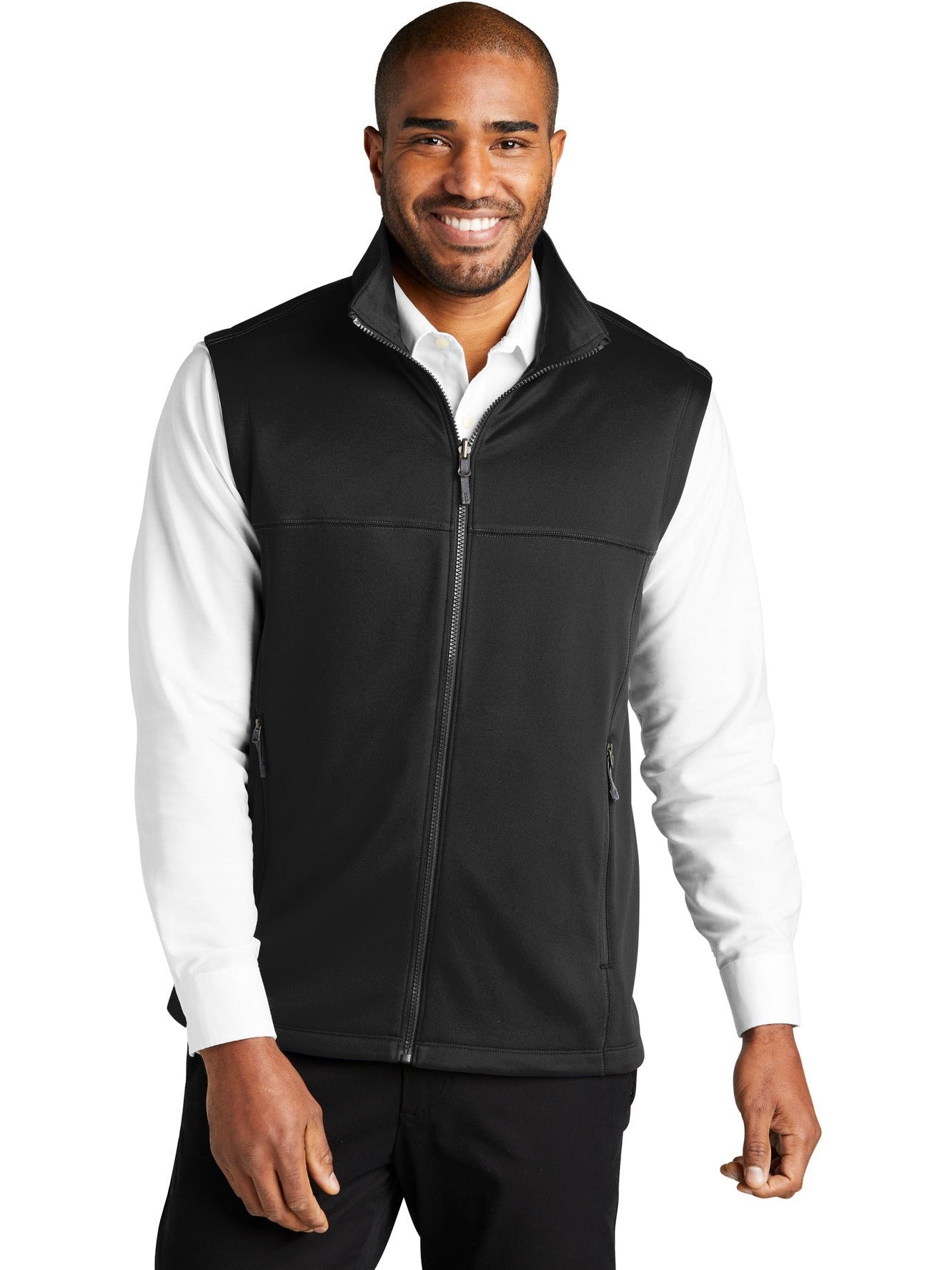 no-logo Port Authority Collective Smooth Fleece Vest-Regular-Port Authority-Thread Logic