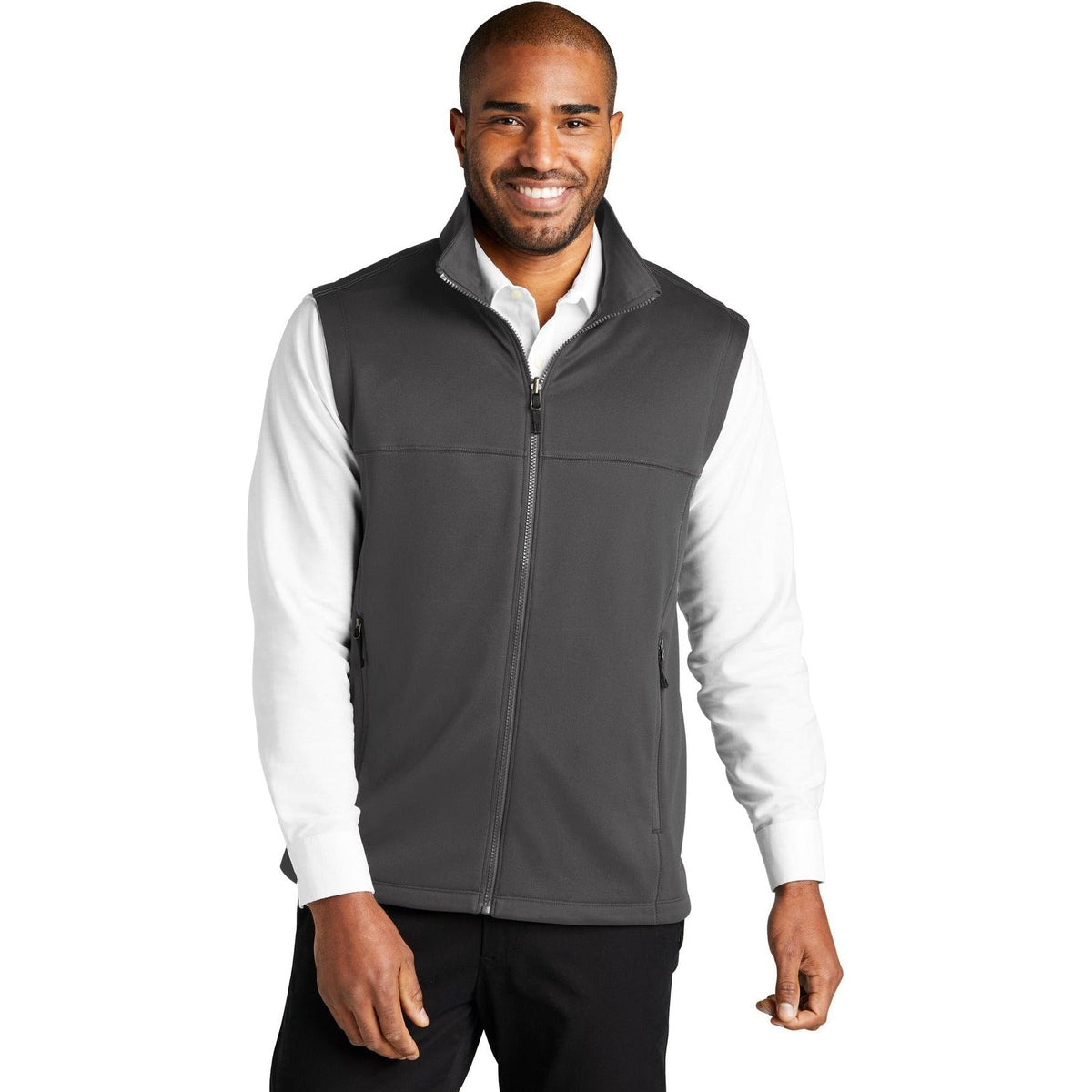 no-logo Port Authority Collective Smooth Fleece Vest-Regular-Port Authority-Thread Logic