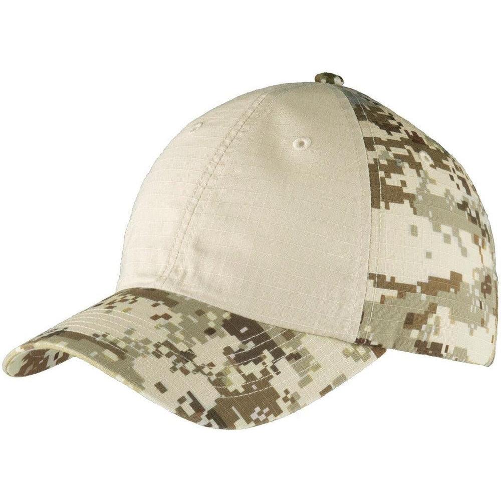 no-logo Port Authority Colorblock Digital Ripstop Camouflage Cap-Regular-Port Authority-Thread Logic